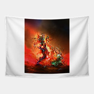 Alien Huntress Tapestry