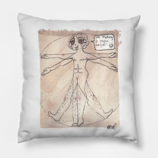 Davinci Inspired - The Vitruvian Man Pillow