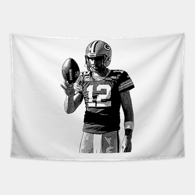 Aaron Rodgers Tapestry by Puaststrol