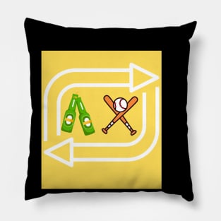 Beer Baseball Repeat Pillow