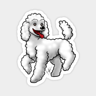 Dog - Poodle - White Magnet