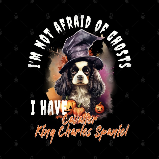 Spaniel Dog Ghost Guardian Vintage Halloween Funny by Sniffist Gang