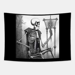 Ancient skeleton drawing Tapestry