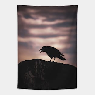 Crow silhouette Tapestry