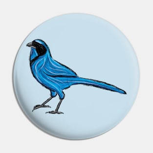 Artwork showing a Turquoise Jay I Pin