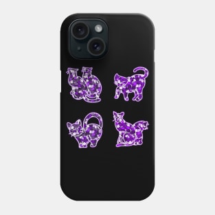 Crystal Group Cat (purple) Phone Case