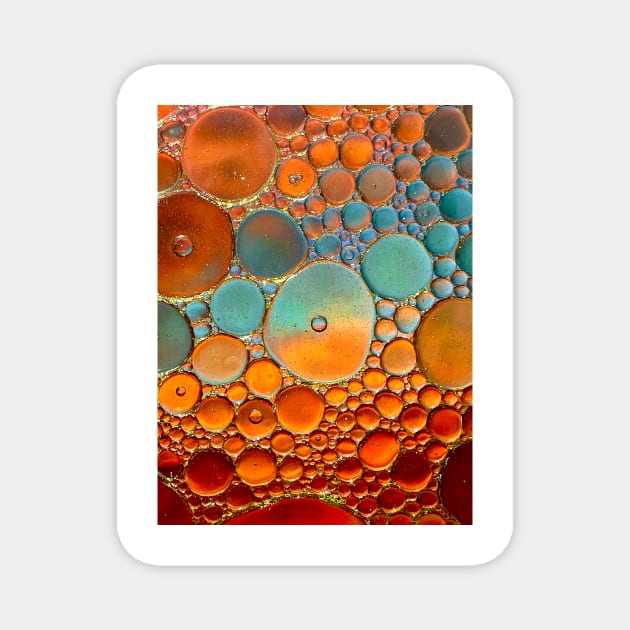 Oil and Water Bubbles Magnet by LITDigitalArt