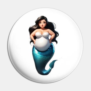 Beautiful expecting Mermaid Mom Pin