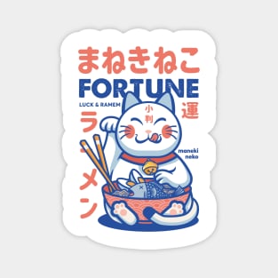 Maneki Neko fortune and noodle cat ramen Magnet