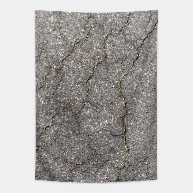 Cracked Asphalt Surface Tapestry by textural