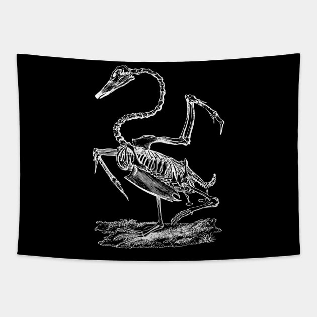 Swan Skeleton Tapestry by tommartinart