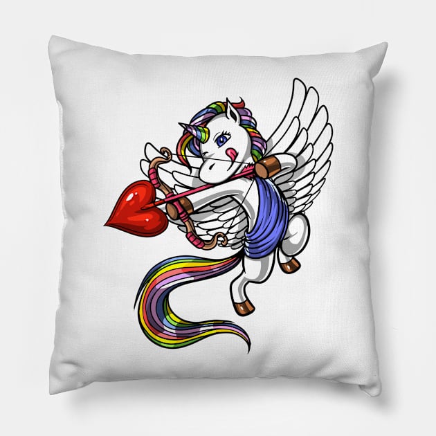 Unicorn Cupid Pillow by underheaven