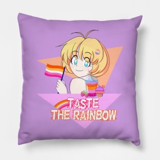 LGBT cute lesbian anime girl shirt Pillow