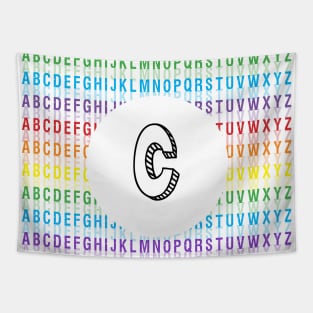 Letter C - Alphabet - Rainbow Tapestry