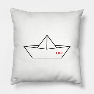 Boat Paper Ship Infinity Pillow