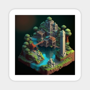 My small worlds : The ancient temple Magnet