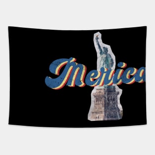 new york city Vintage Merica  Statue of Liberty  Retro Tapestry