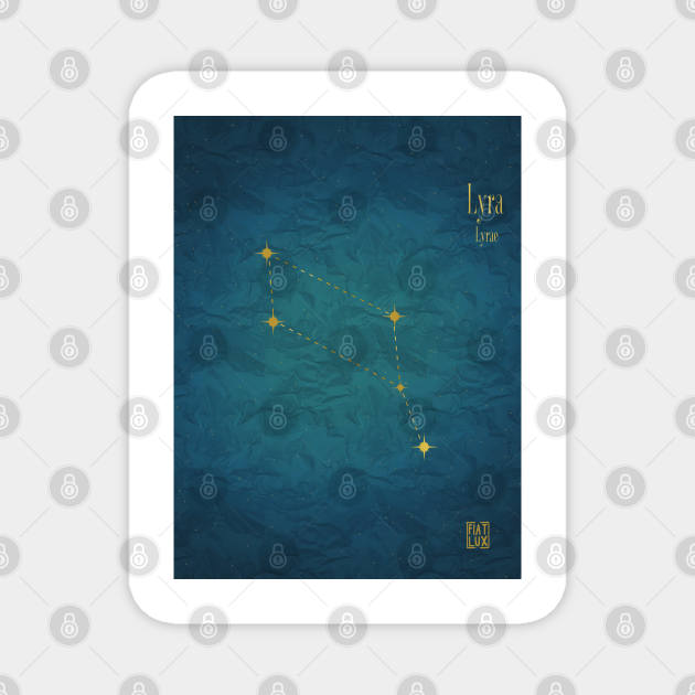 Night Sky Constellations - Lyra Magnet by fiatluxillust