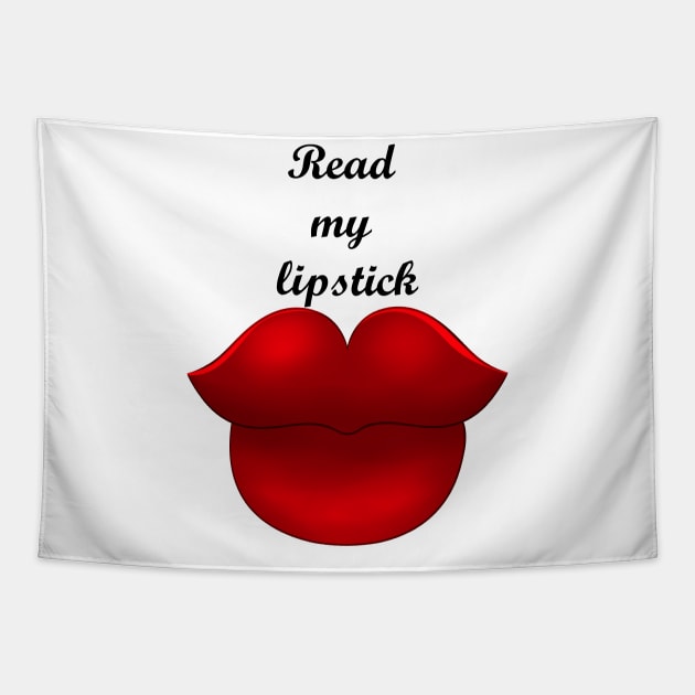 Read my lipstick Tapestry by Xinoni