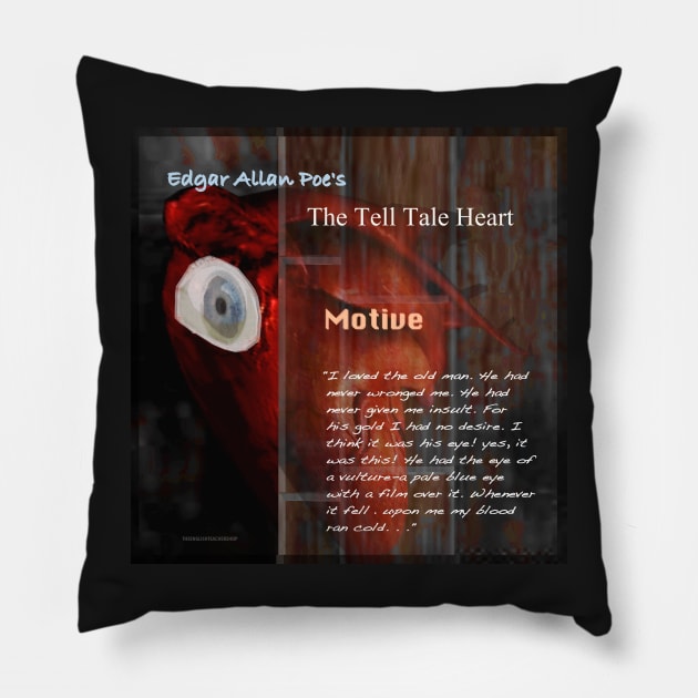 The Tell Tale Heart Pillow by KayeDreamsART