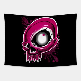 Pink skull Tapestry