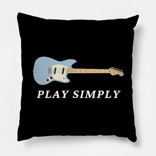 Play Simply Electric Guitar Pillow by nightsworthy