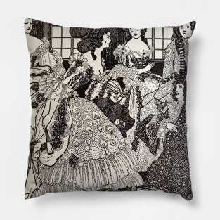 Aubrey Beardsley - The Battle of Beaux and Belles Pillow