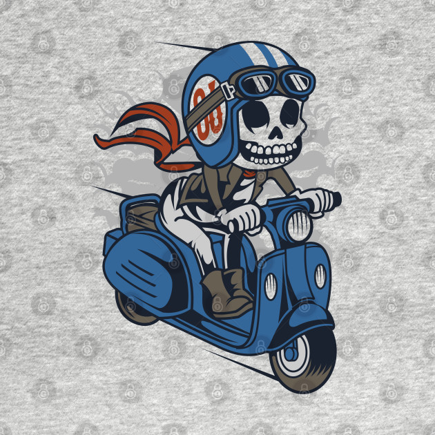 Skull Scooter Teeshirt Kids T Shirt Teepublic