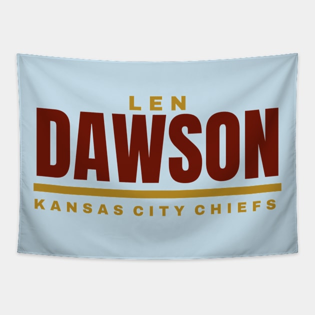 len dawson typography retro Tapestry by Draw One Last Breath Horror 