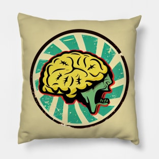 The Brain of a Mad Man Retro Style Pillow