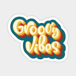 Retro Groovy Vibes Magnet