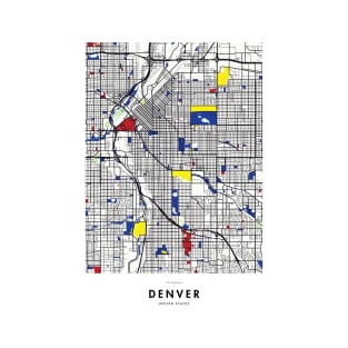 Denver (United States) Map x Piet Mondrian T-Shirt