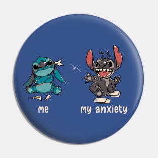 Anxiety Cute Funny Ironic Gift Pin