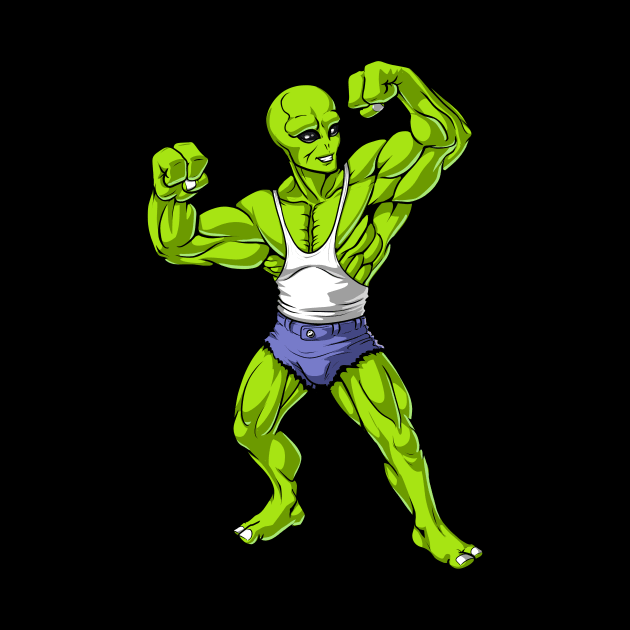 Space Alien Fitness Bodybuilding by underheaven