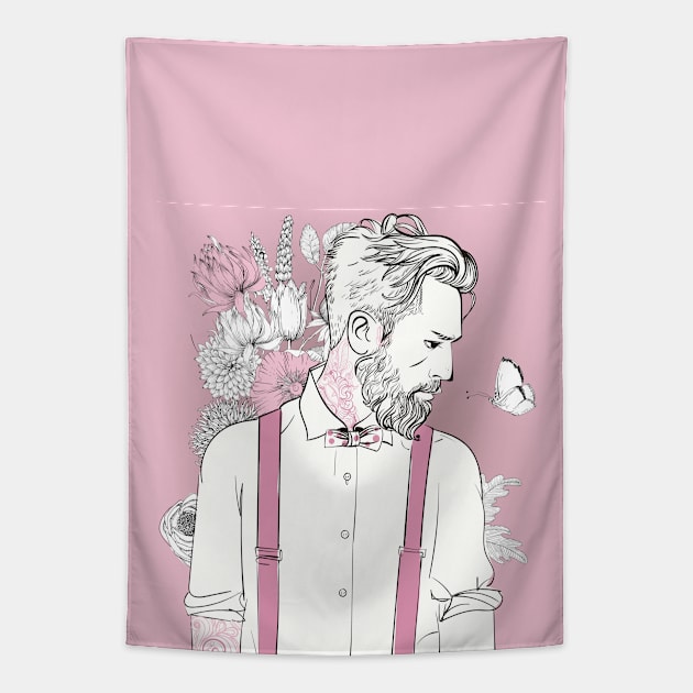 Barber Pink Tapestry by EveFarb