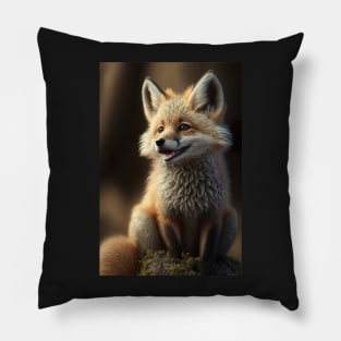 Cool portrait of a cute Fox Pillow