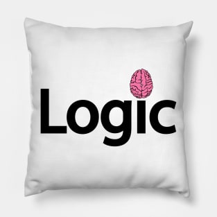 Logic being logical creative typography design Pillow