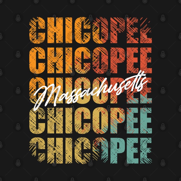 Chicopee Massachusetts Retro Vintage Custom Design Unique Graphic by lorijaquelyn