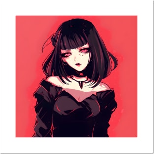 gothic anime girl dark icon, gifts. Art Board Print for Sale by