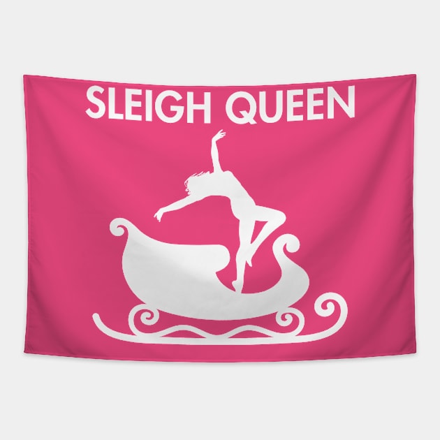 Sleigh Queen Sassy Christmas slay gurl design Tapestry by RandomOutburst