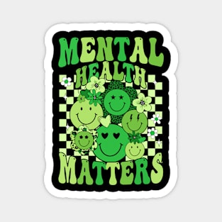 Mental Health Matter Groovy Floral Mental Health Awareness Magnet