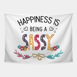 Happiness Is Being A Sassy Wildflowers Valentines Mothers Day Tapestry