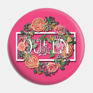 Floral Queen Wreath Pin