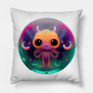 Cute Chthulhu in a bubble Pillow