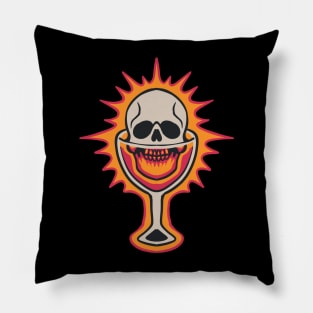 skull beer Oldschool Pillow