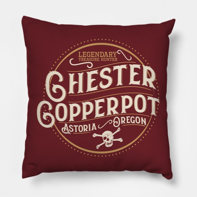 Chester Copperpot - Legendary Treasure Hunter Pillow by Meta Cortex