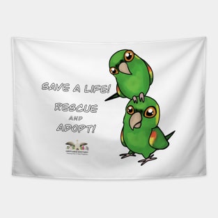 Save a Life!  Rescue & Adopt ~ Yellow-Naped Amazon Tapestry