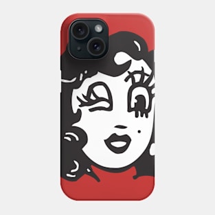 winking woman Phone Case