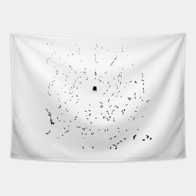 Spider With Flies Tapestry by Tallmike