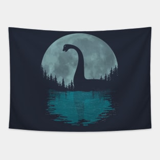 Loch Ness Monster - Nessie With Moon Tapestry